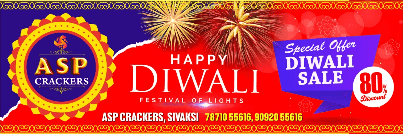 A vibrant display of colorful fireworks exploding in the night sky for a Grand Diwali Celebration.